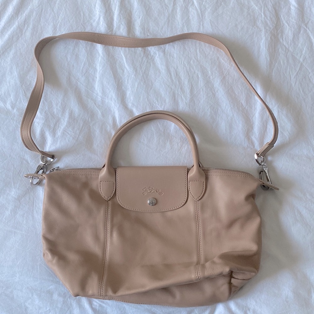 Longchamp NWOT Cuir  le pliage small handbag with strap
